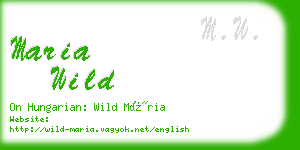 maria wild business card